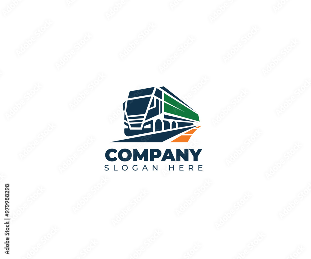 Truck, Transport, and Logistic Pictorial Logo – Professional Symbol for Shipping, Freight, and Delivery Services
