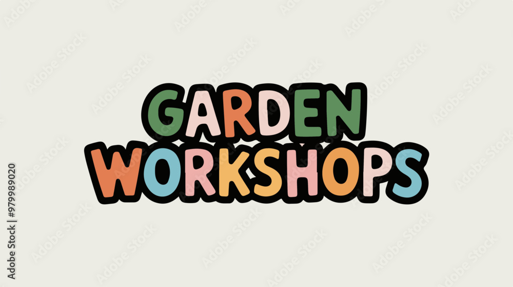 Fototapeta premium Colorful Vector Design for Garden Workshops