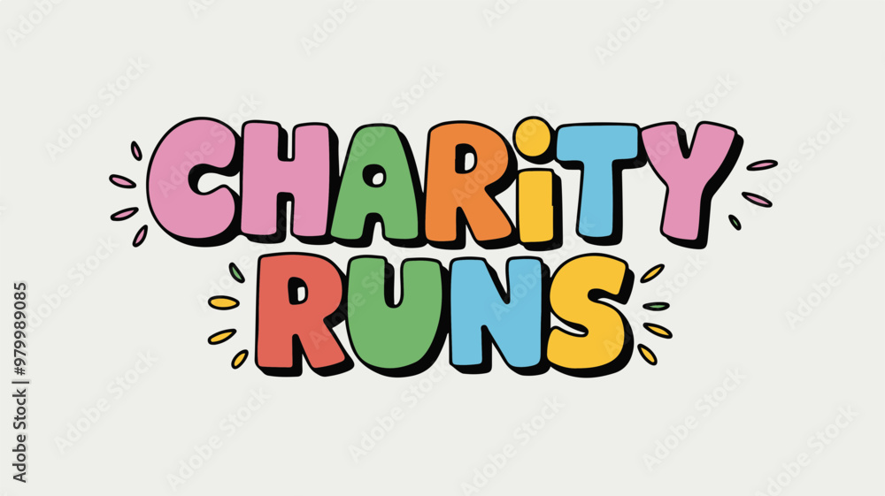 Obraz premium Colorful Vector Design for Charity Runs Promotion