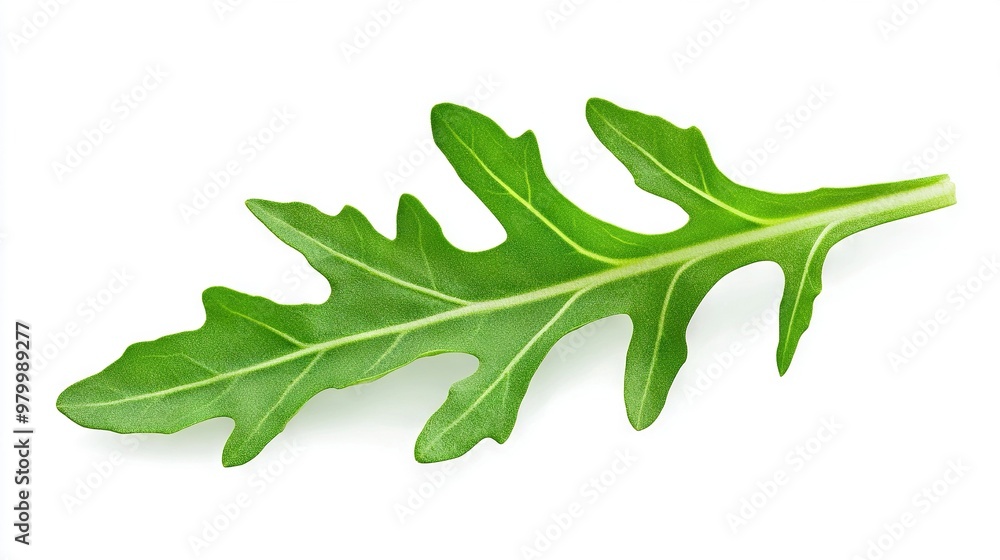 A sharp focus of a green foliage against a white canvas, accompanied by debris on its side A sharp focus of a green foliage against a white canvas, accompanied by debris on its side