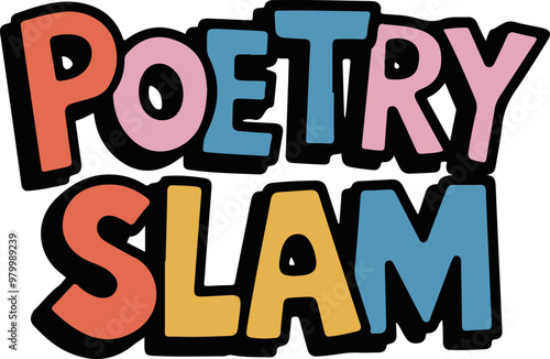 Playful Typography for Poetry Slam Illustration