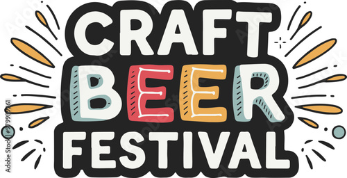 Colorful Vector Design for Craft Beer Festival Event