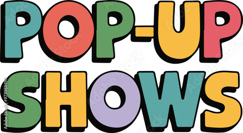 Colorful Pop-Up Shows Text in Fun Vector Style