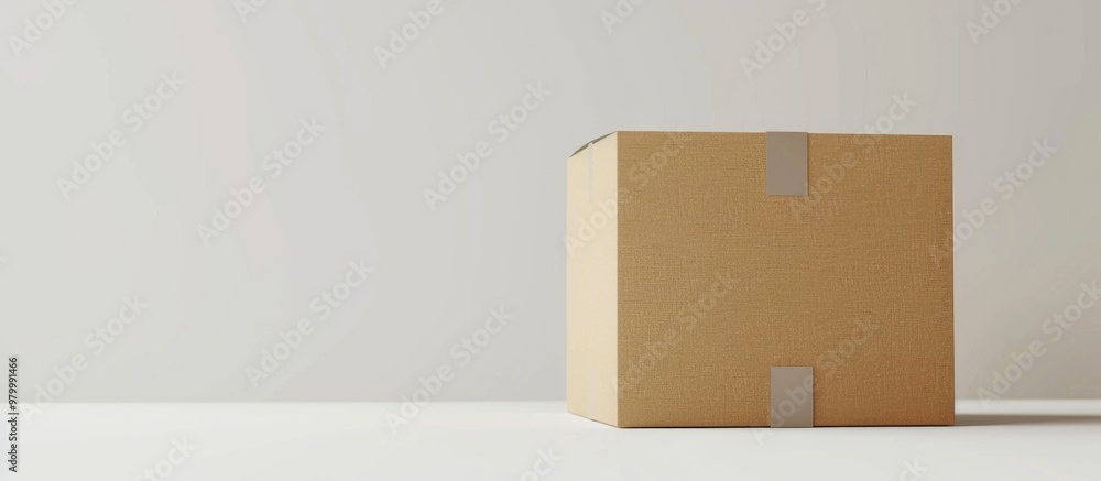 Paper Box With Protection Isolate In White Background Paper Box With Protection Isolate In White Background