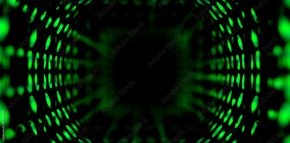 Abstract Green Light Tunnel Abstract Green Light Tunnel