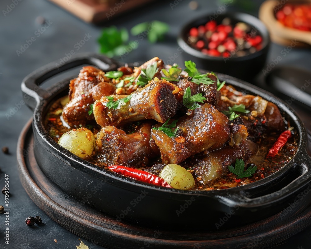 Tasty spicy pig feet and seasonings Tasty spicy pig feet and seasonings