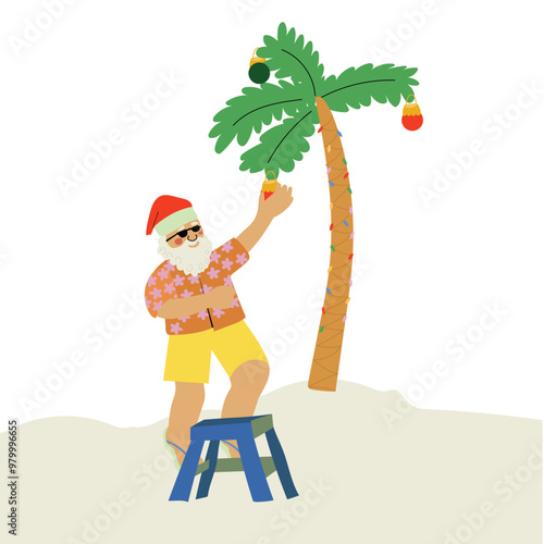 Papai Noel Árvore de Natal Verão 