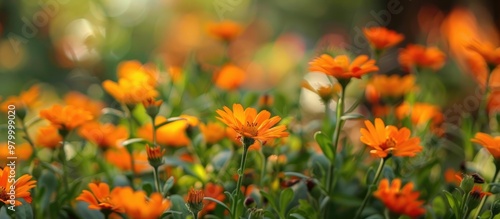 Orange Flowers In The Garden