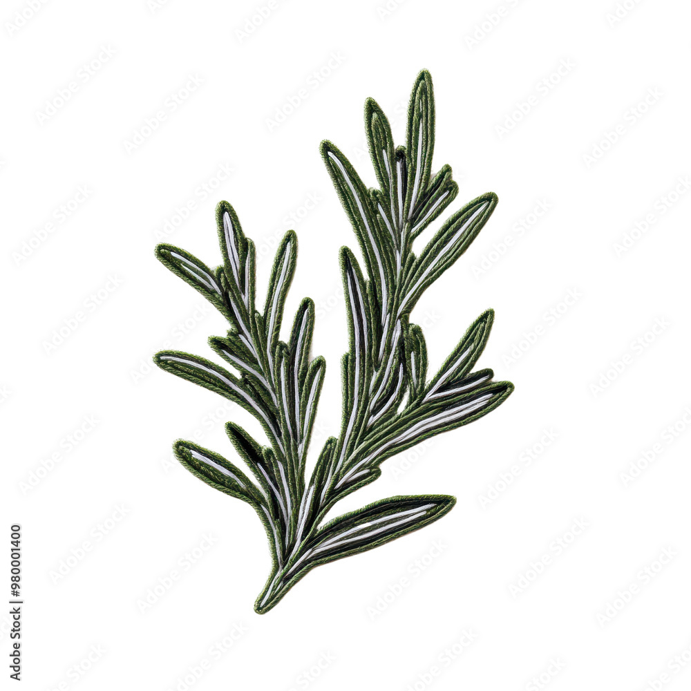 Fototapeta premium Fresh rosemary herb branch, ideal for culinary and aromatic purposes, enhancing flavor and fragrance in various dishes., isolated on a transparent background.