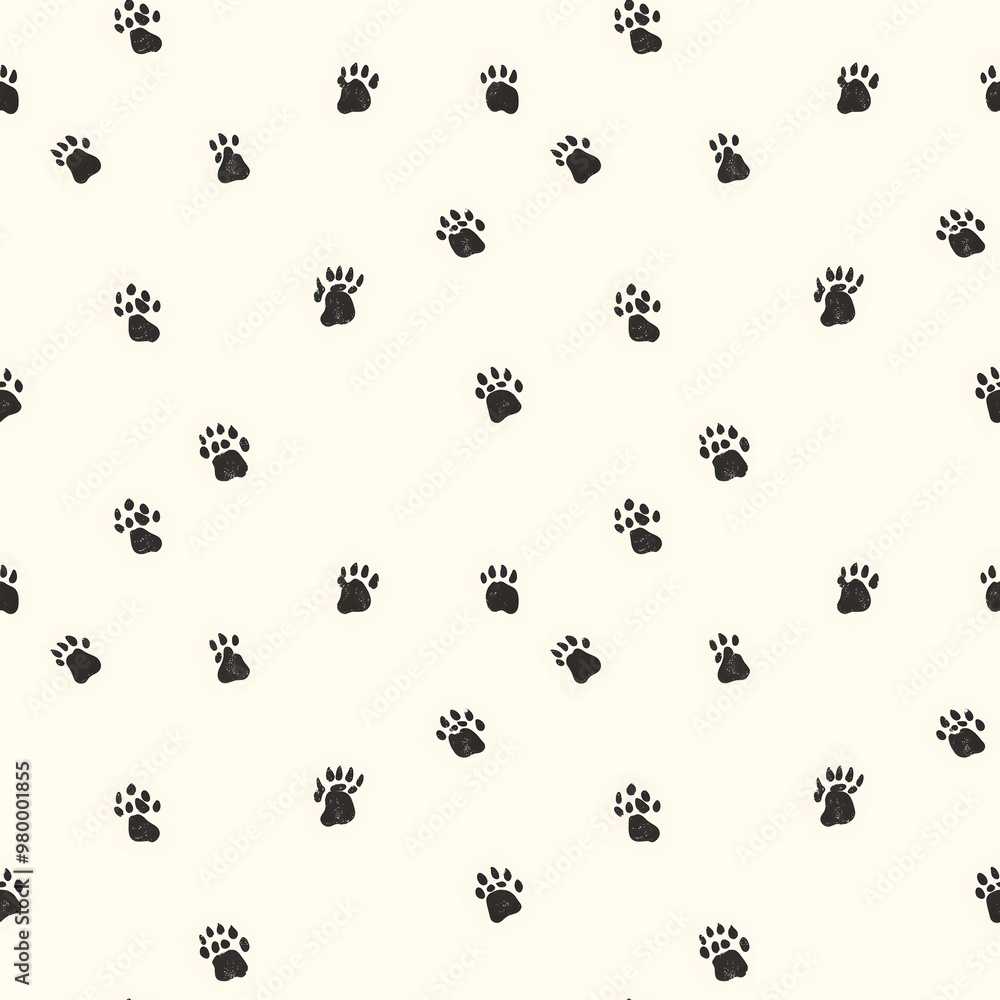Cartoon seamless pattern with animal footprints. Cartoon seamless pattern with animal footprints.
