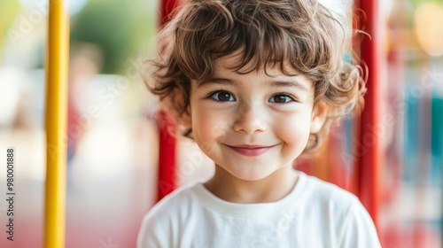 Friendly Gemini child at a playground, symbolizing a curious and energetic spirit