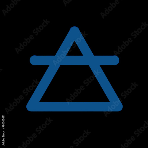 Wiccan blue air element vector symbol 