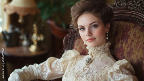 Renaissance woman portrait in Victorian Era