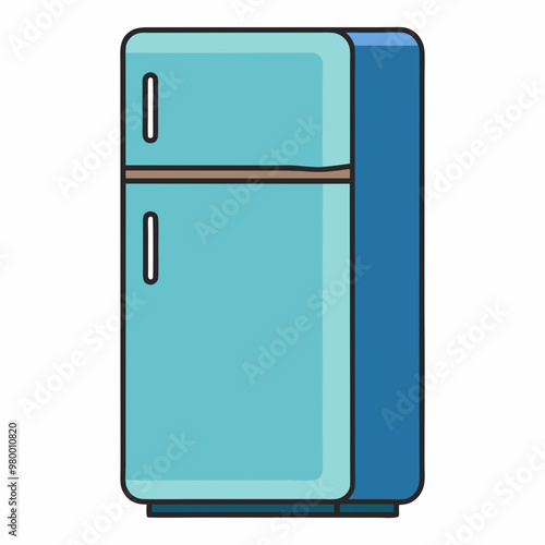 Refrigerator Vector Illustration on White Background – SVG Design, Cricut & Silhouette Cut Files