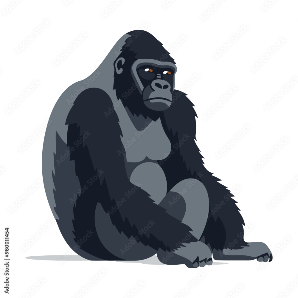 Gorilla logo design. Abstract drawing gorilla. Cute gorilla isolated. Vector illustration Gorilla logo design. Abstract drawing gorilla. Cute gorilla isolated. Vector illustration