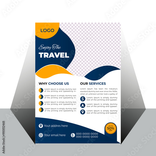 Unique Traveling agency flyer design