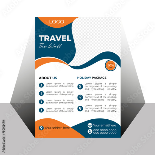 Modern Travel business flyer template
