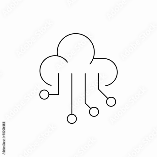 network cloud data icon sign vector