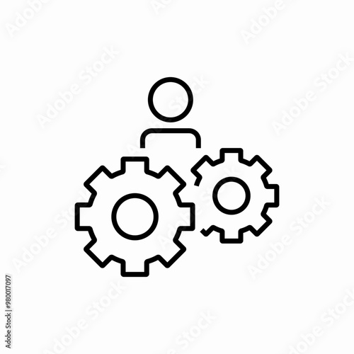 user settings icon sign vector