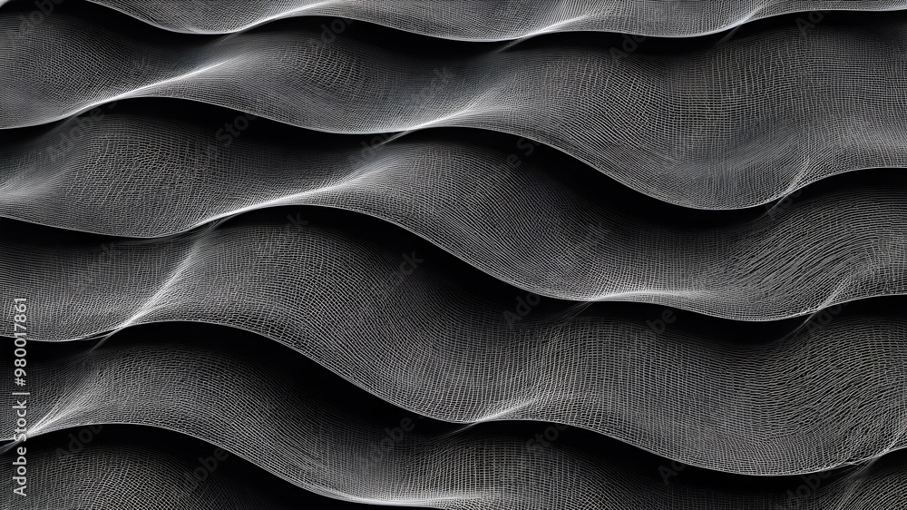 Obraz premium Artifical generated grey wave design background. Abstract background wavy lines background
