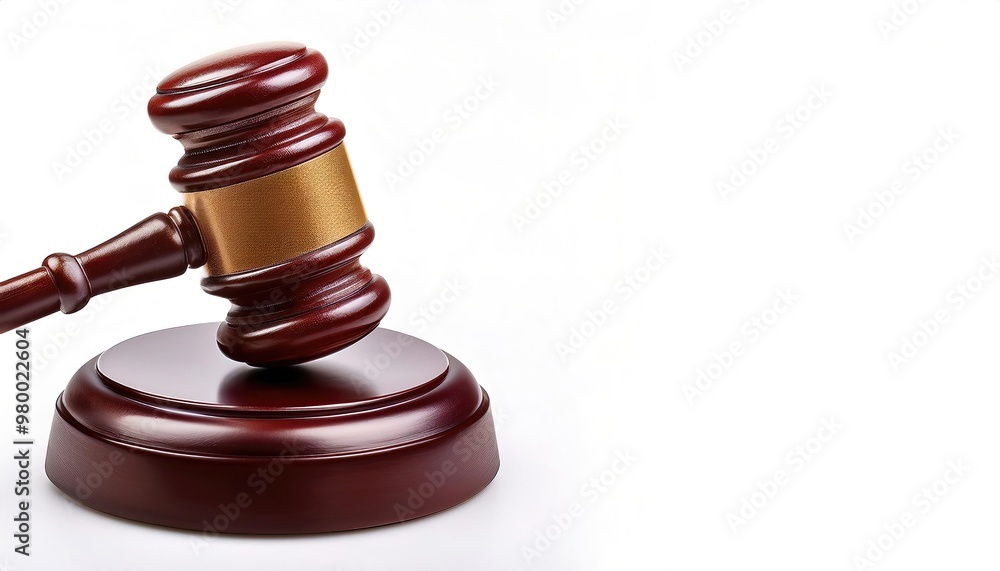 Law Legal System Justice Crime concept. Mallet Gavel judge Hammer, court house. Wooden judicial ceremonial , for passing sentences and bills or a signal to an end of an auction. isolated on white Law Legal System Justice Crime concept. Mallet Gavel judge Hammer, court house. Wooden judicial ceremonial , for passing sentences and bills or a signal to an end of an auction. isolated on white