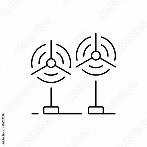 air wind energy icon sign vector