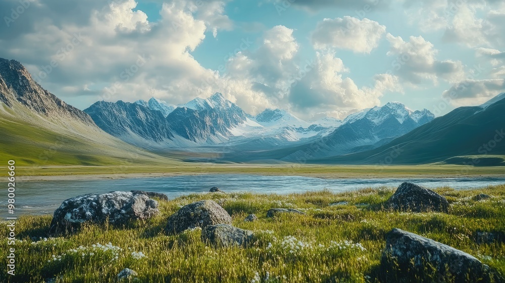 Fototapeta premium Landscape of mountain background
