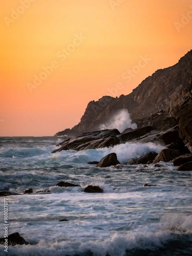 Quadro su tela Acantilados de las Islas Cíes, Galicia