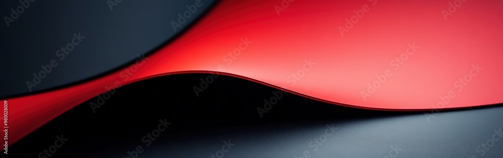 Abstract black and red waves flowing with smooth glossy curves Abstract black and red waves flowing with smooth glossy curves