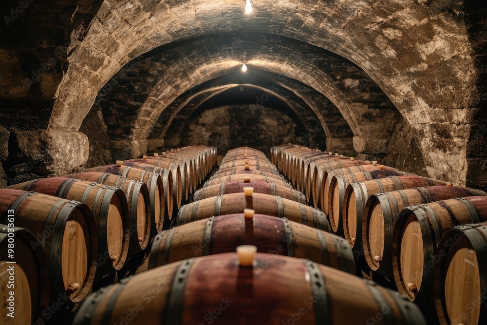 Aging pricey Pinot Noir in new oak barrels within Burgundy caves for years Aging pricey Pinot Noir in new oak barrels within Burgundy caves for years