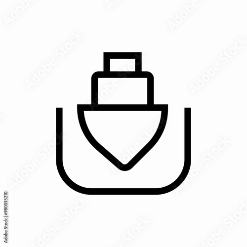 seaport ship icon sign vector