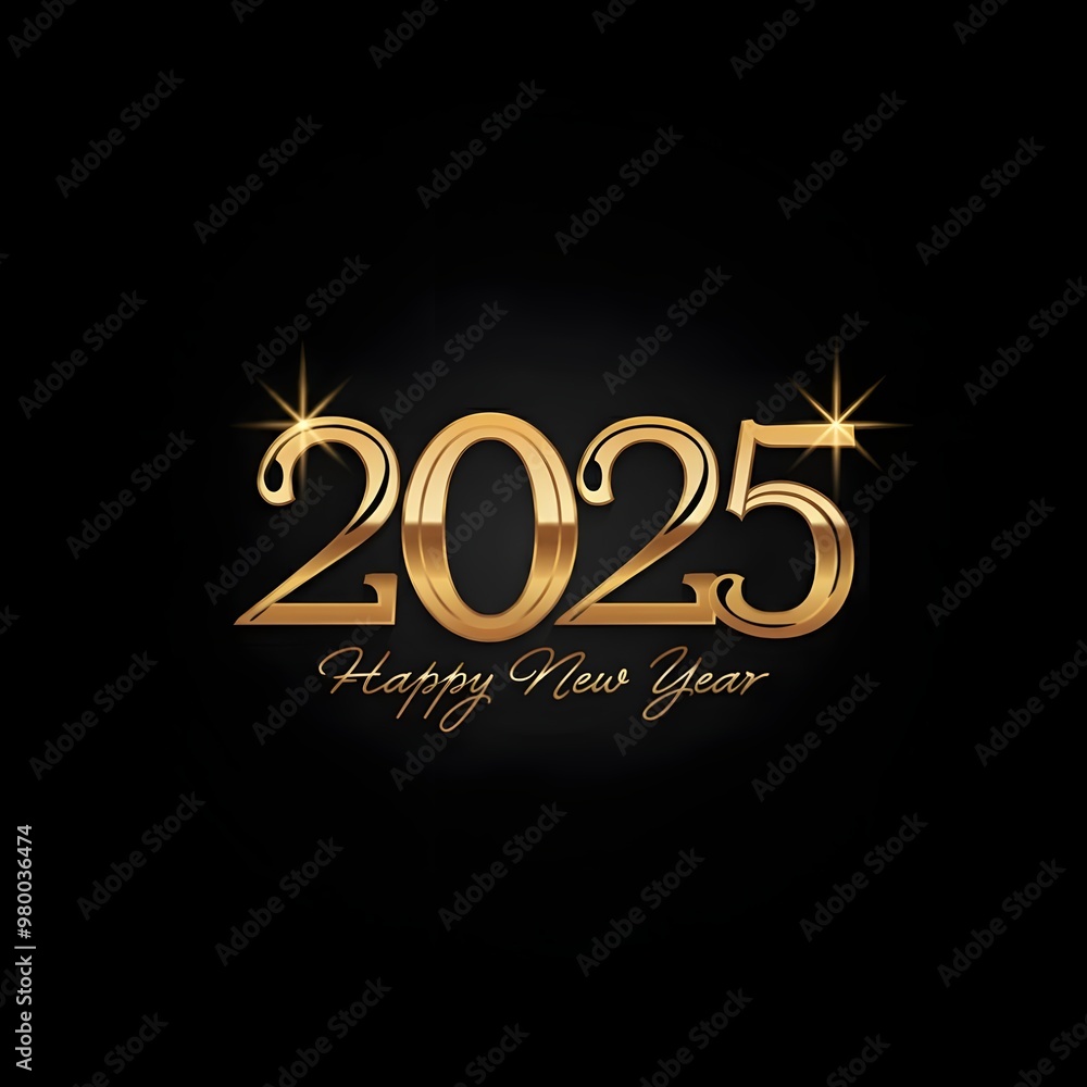 Obraz premium Celebrate New Year 2025 with New Beginnings
