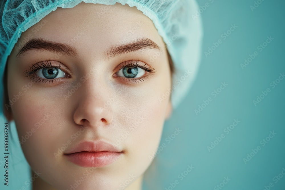 Attractive young woman prior to cosmetic surgery Attractive young woman prior to cosmetic surgery