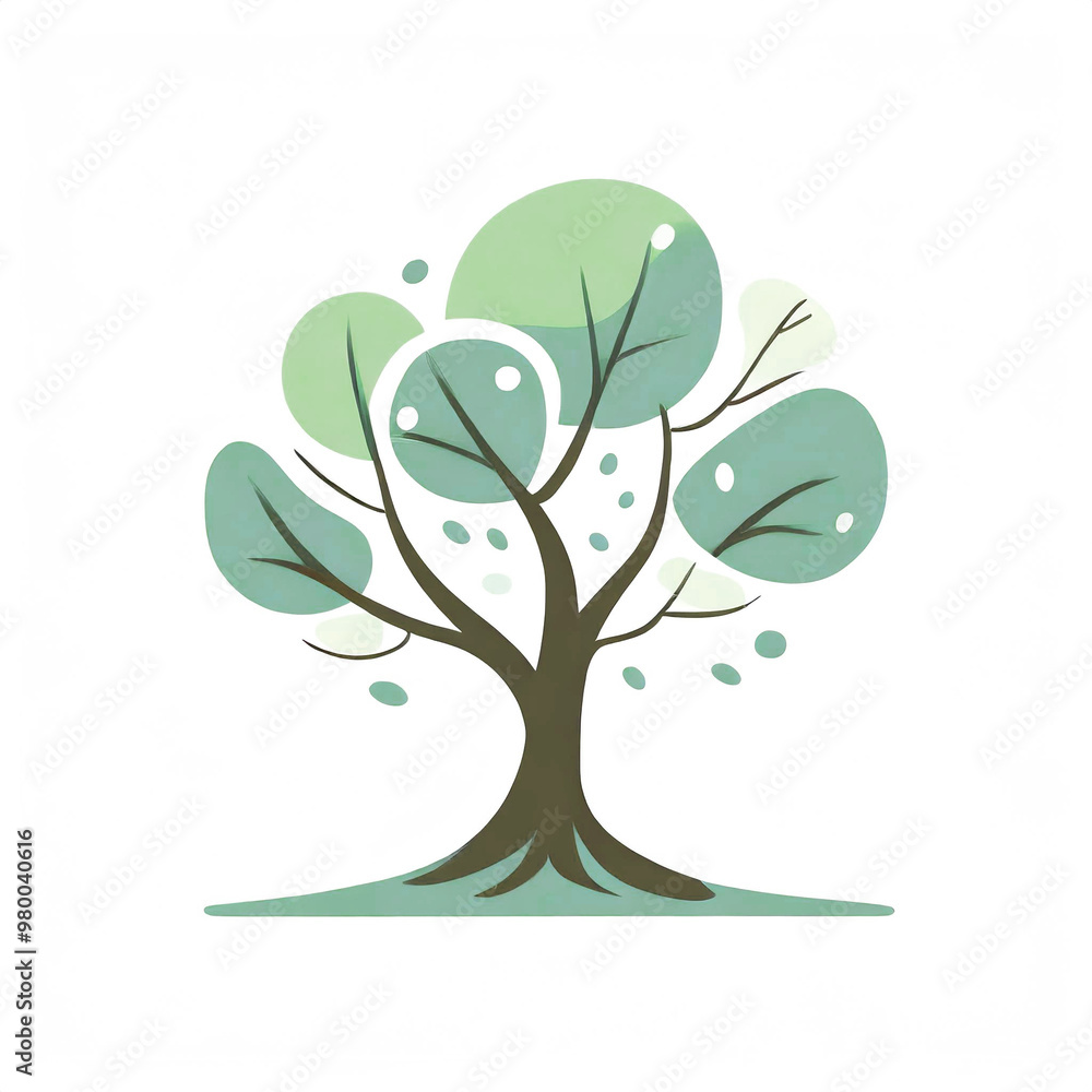 Obraz premium Drzewko ilustracja