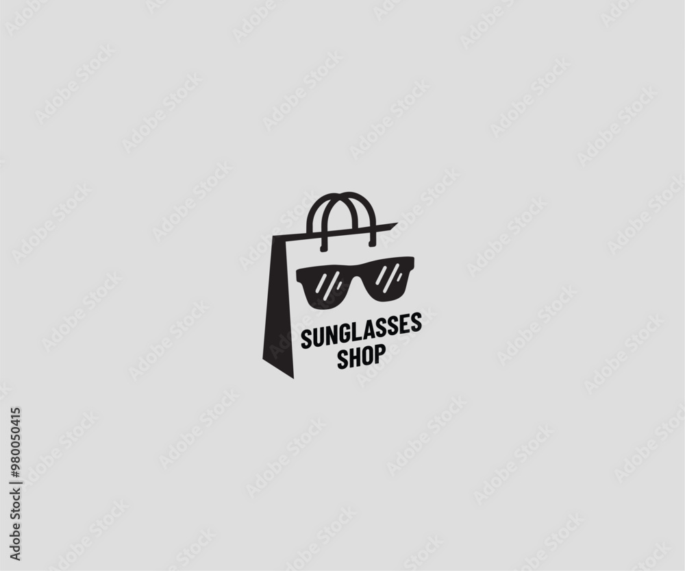 Sunglasses Shop Pictorial Logo – Stylish Eyewear Icon for Fashion, Retail, and Optics Branding
