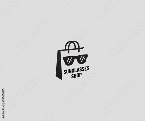 Obraz na płótnie Sunglasses Shop Pictorial Logo – Stylish Eyewear Icon for Fashion, Retail, and Optics Branding w salonie