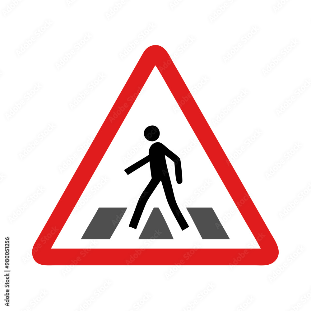 Crosswalk icon, flat style. stock illustration Crosswalk icon, flat style. stock illustration