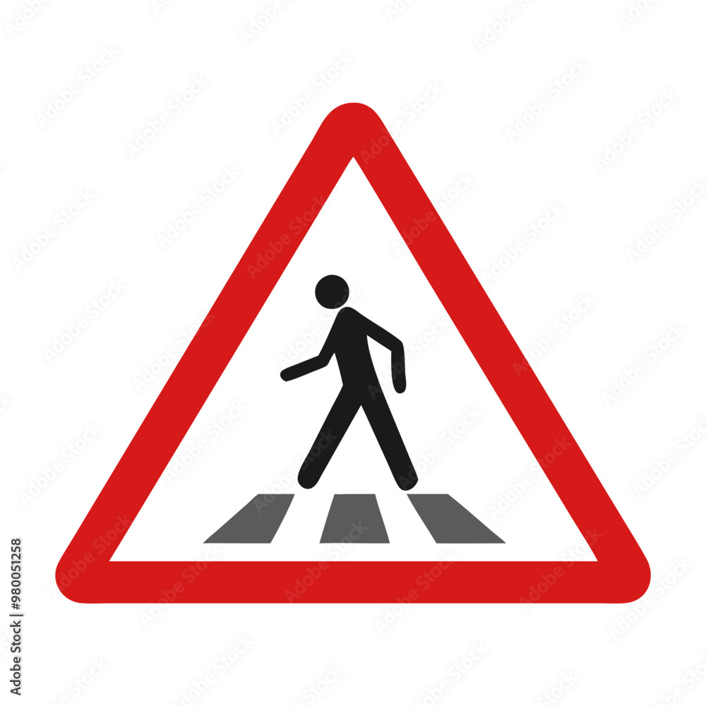 Crosswalk icon, flat style. stock illustration Crosswalk icon, flat style. stock illustration