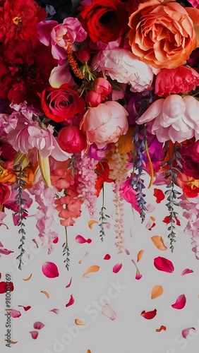 Background Floral Representing Bloom Florals And Petals