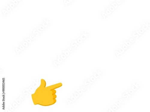Animated hand with fingers clicking on white and green background