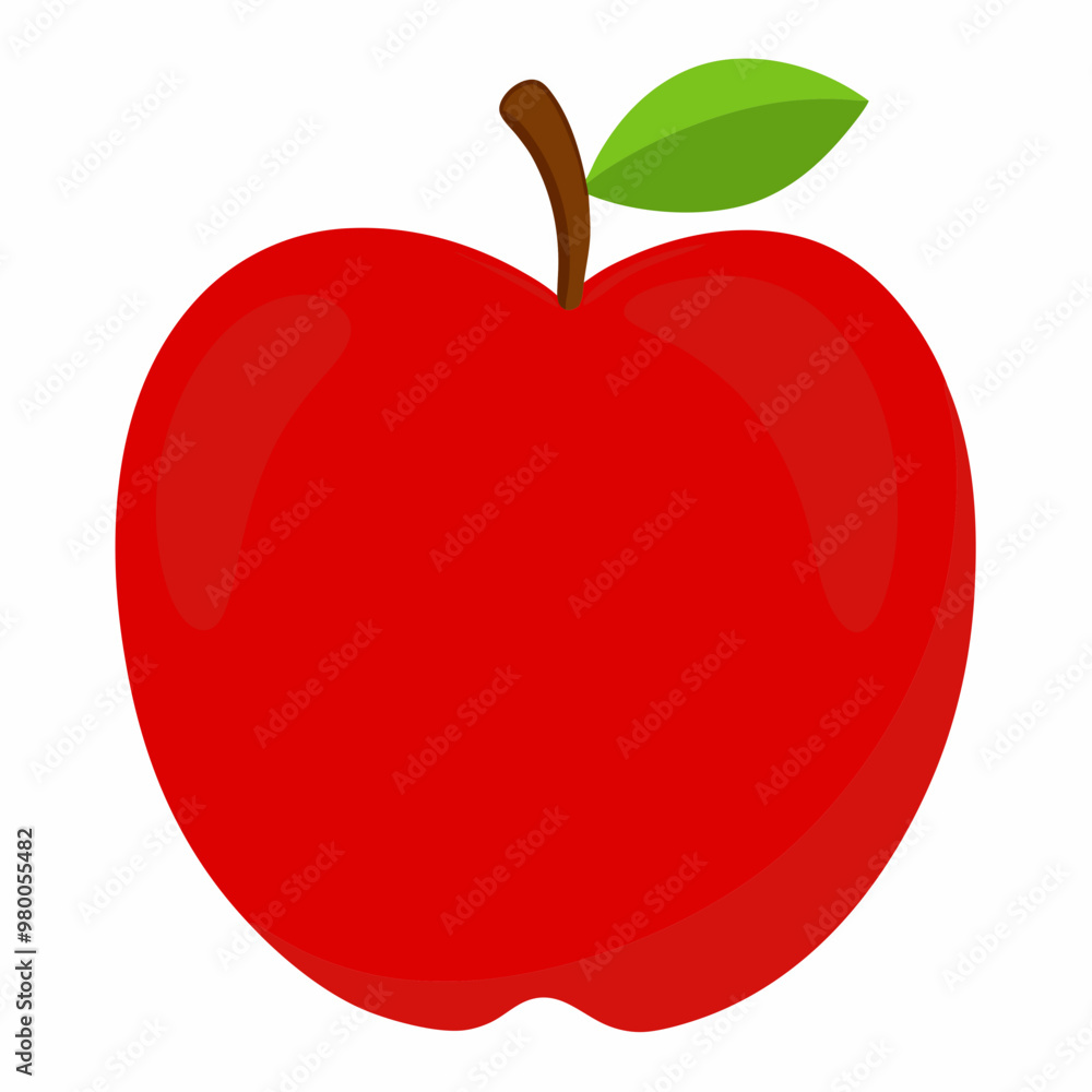 Red apple vector. healthy sweet fruit stock illustration Red apple vector. healthy sweet fruit stock illustration