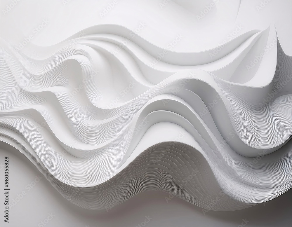 Obraz premium abstract background with wavy elements in creative design over white background. generative ai
