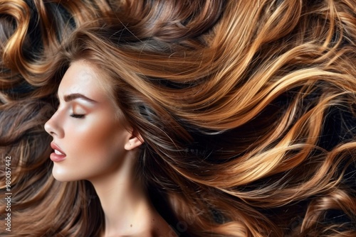 Girl Getting Her Hair Styled at a Salon