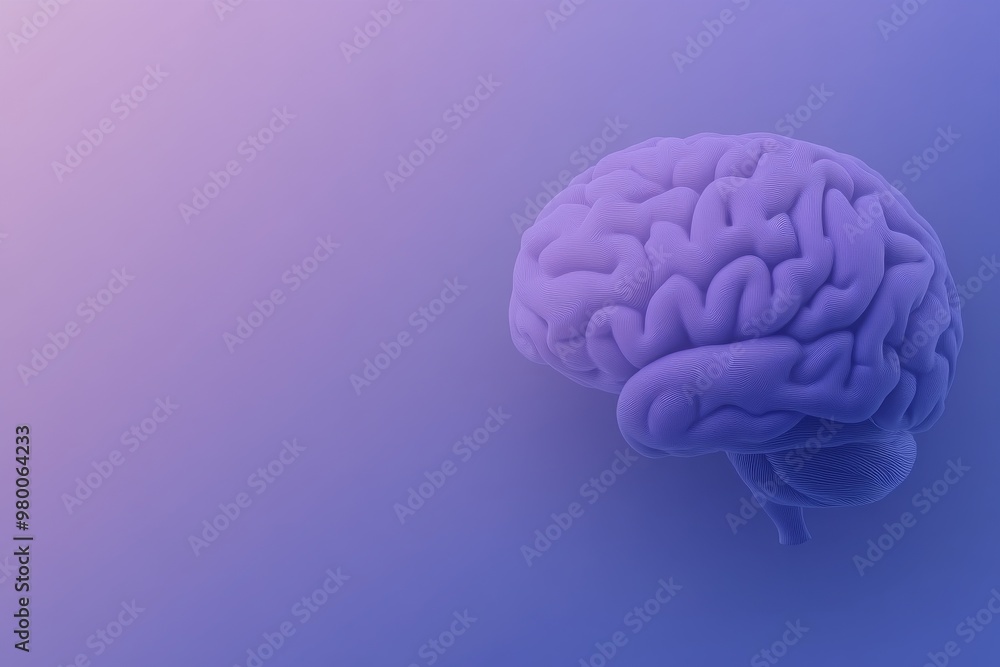 Abstract purple brain in a futuristic digital space representing intellectual potential neural development and the continuous evolution of thought in a technology driven world Abstract purple brain in a futuristic digital space representing intellectual potential neural development and the continuous evolution of thought in a technology driven world