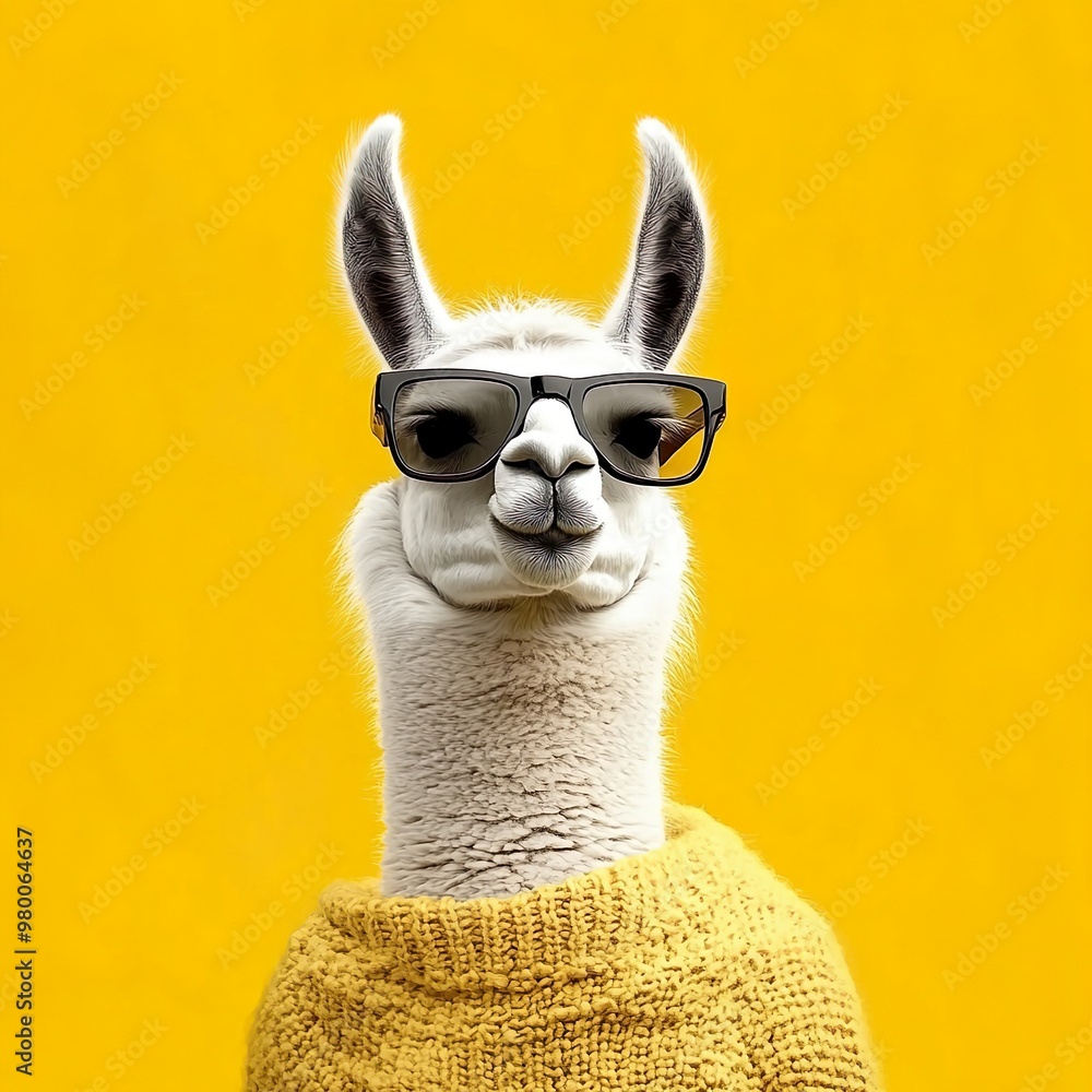 Naklejka premium close up of a llama