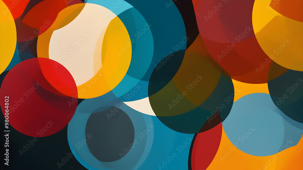 Overlapping circles creating a basic design.
Overlapping circles creating a basic design.