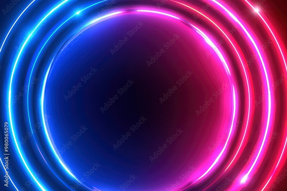 Abstract Background with Neon Glowing Circles Abstract Background with Neon Glowing Circles