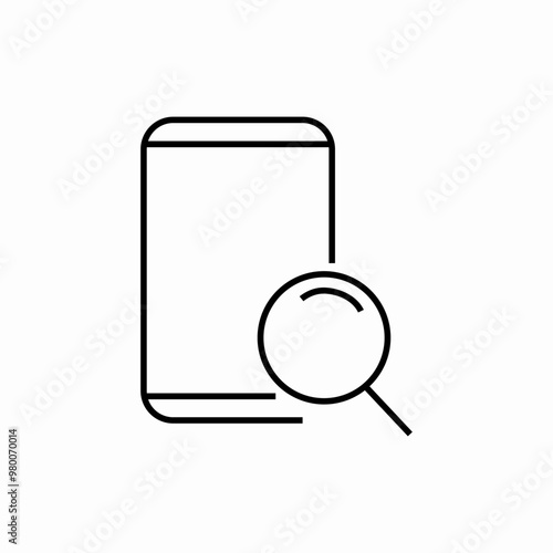 phone search icon sign vector