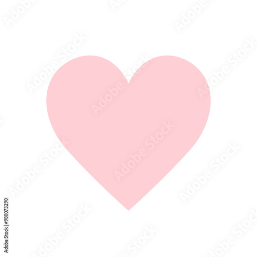 Pink Heart icon. Heart shape Isolated on white background.