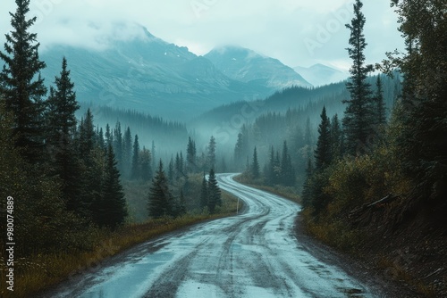 Mountain and forest trail